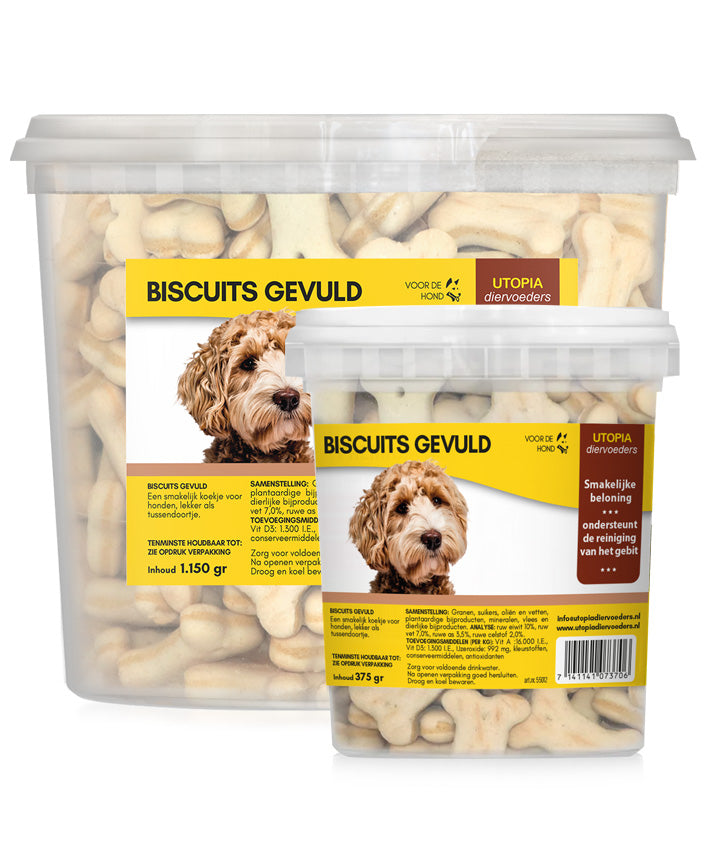 biscuits gevuld kip - utopia diervoeders