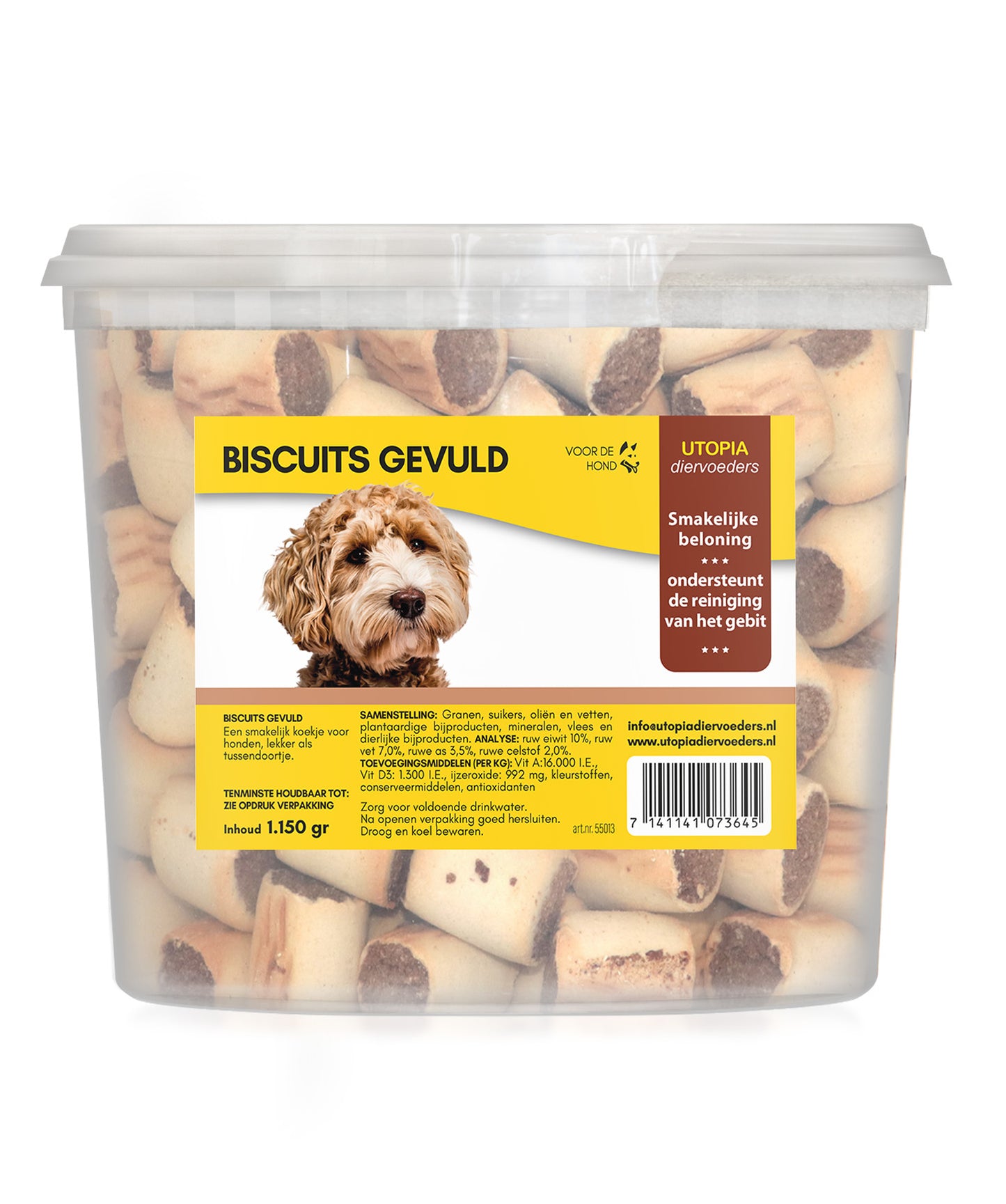 biscuits gevuld - mergkoekjes - Utopia diervoeders.