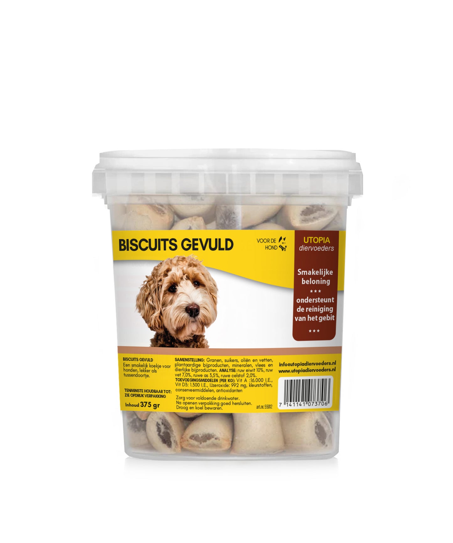 biscuits gevuld - mergkoekjes - Utopia diervoeders.