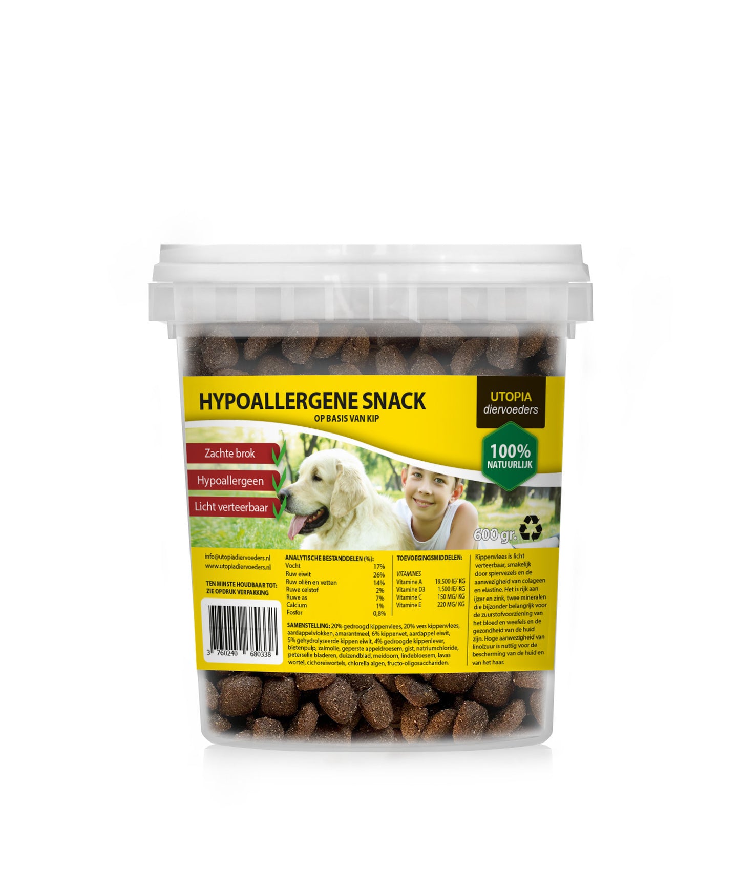 hypoallergene snack voor de hond