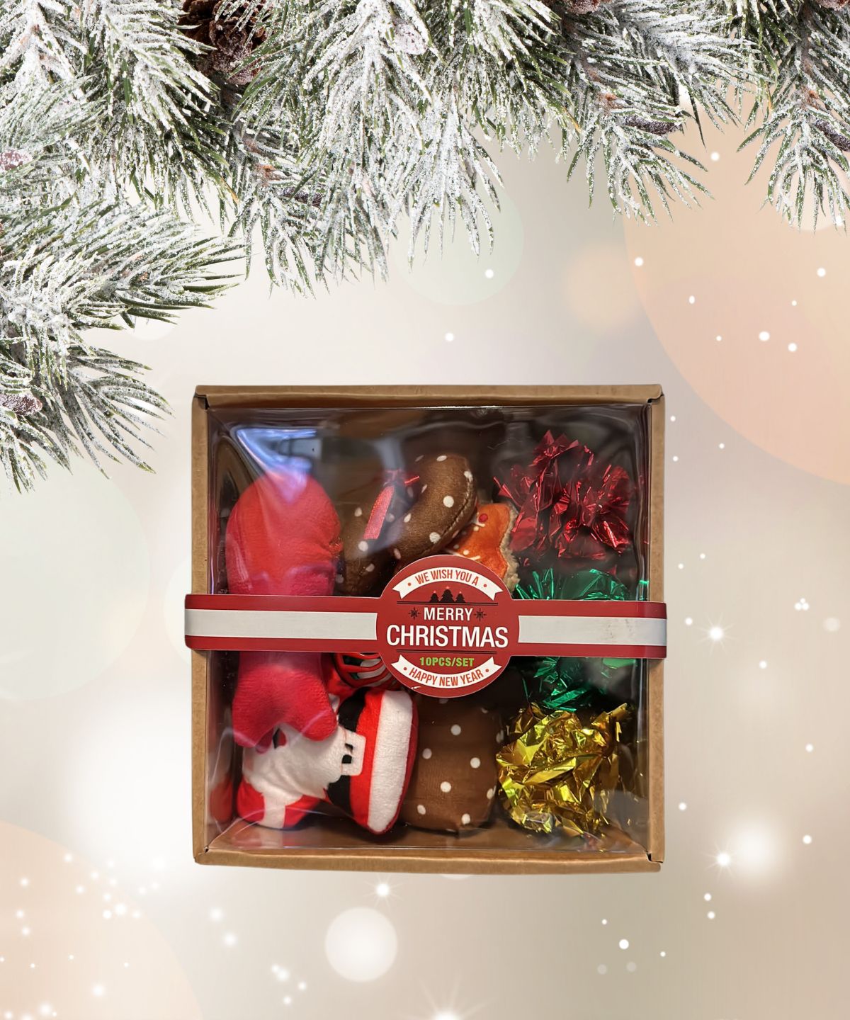 Geschenkdoosje kerst kattenspeelgoed