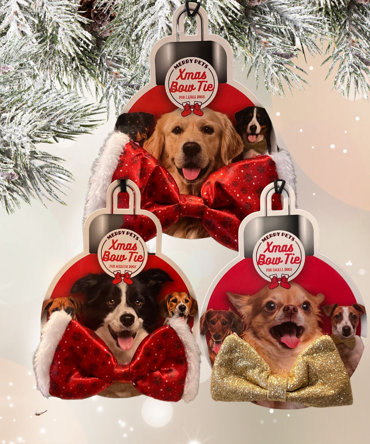 kerst strik hond feestdagen