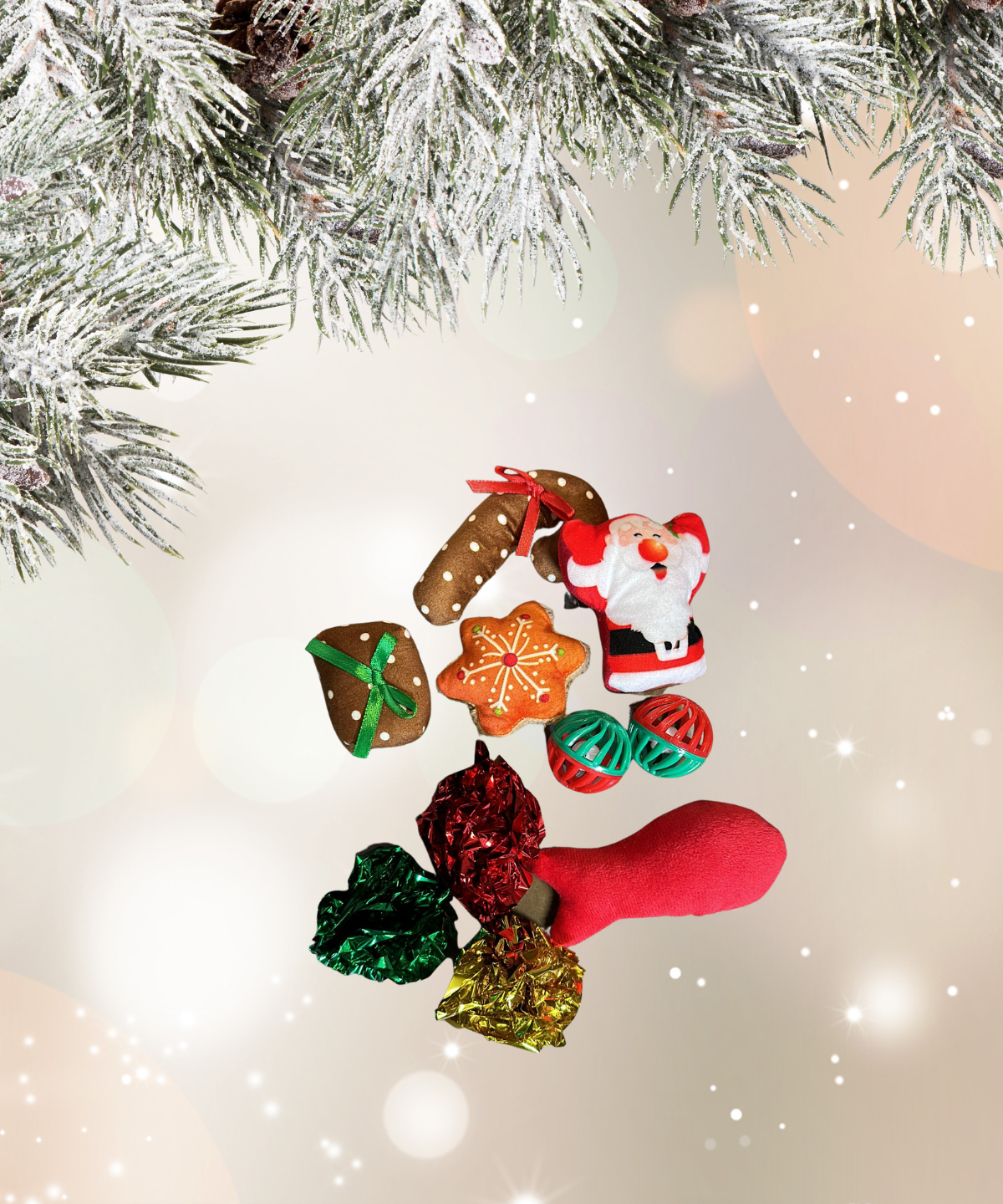 Geschenkdoosje kerst kattenspeelgoed