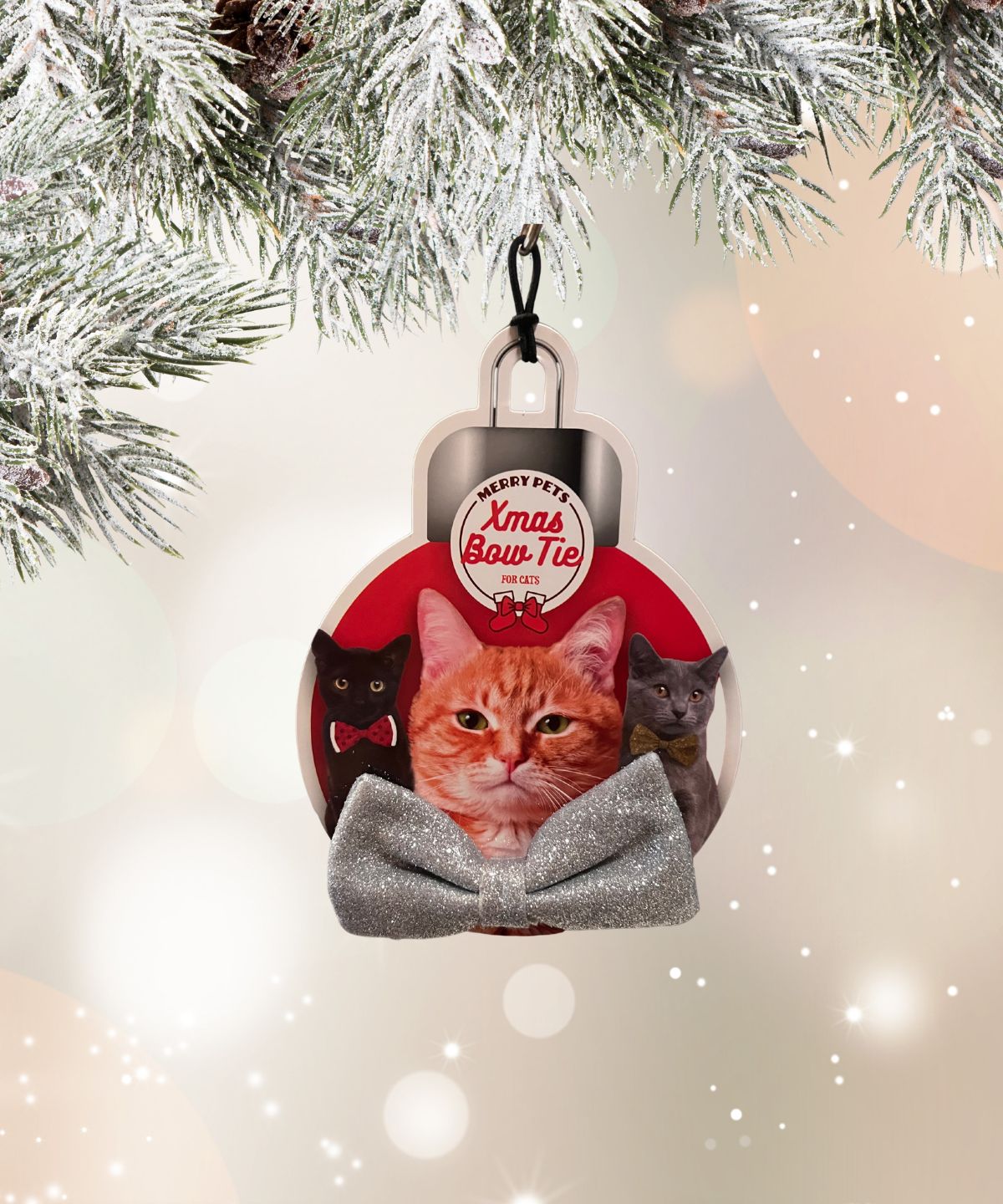 kerst strik kat