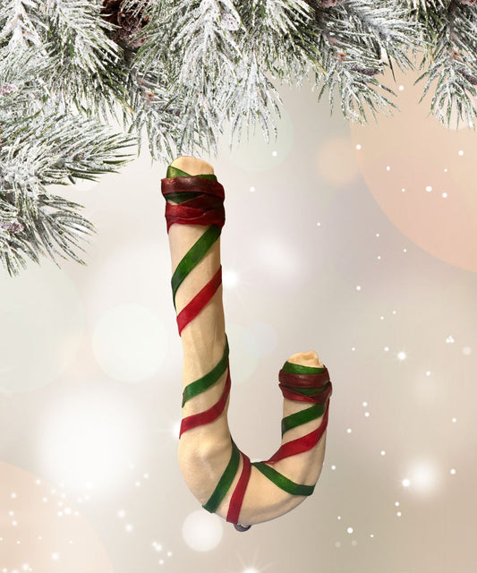 kauwen hond kerst stok candycane