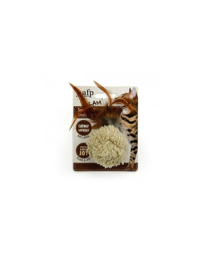 Bal lamswol met veren