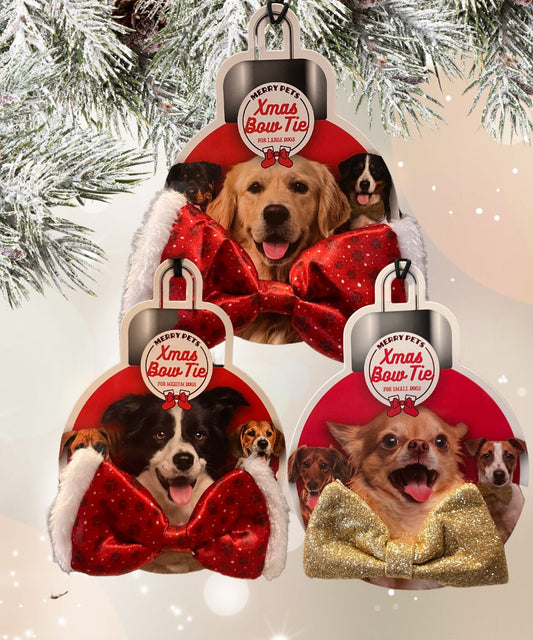 kerst strik hond feestdagen