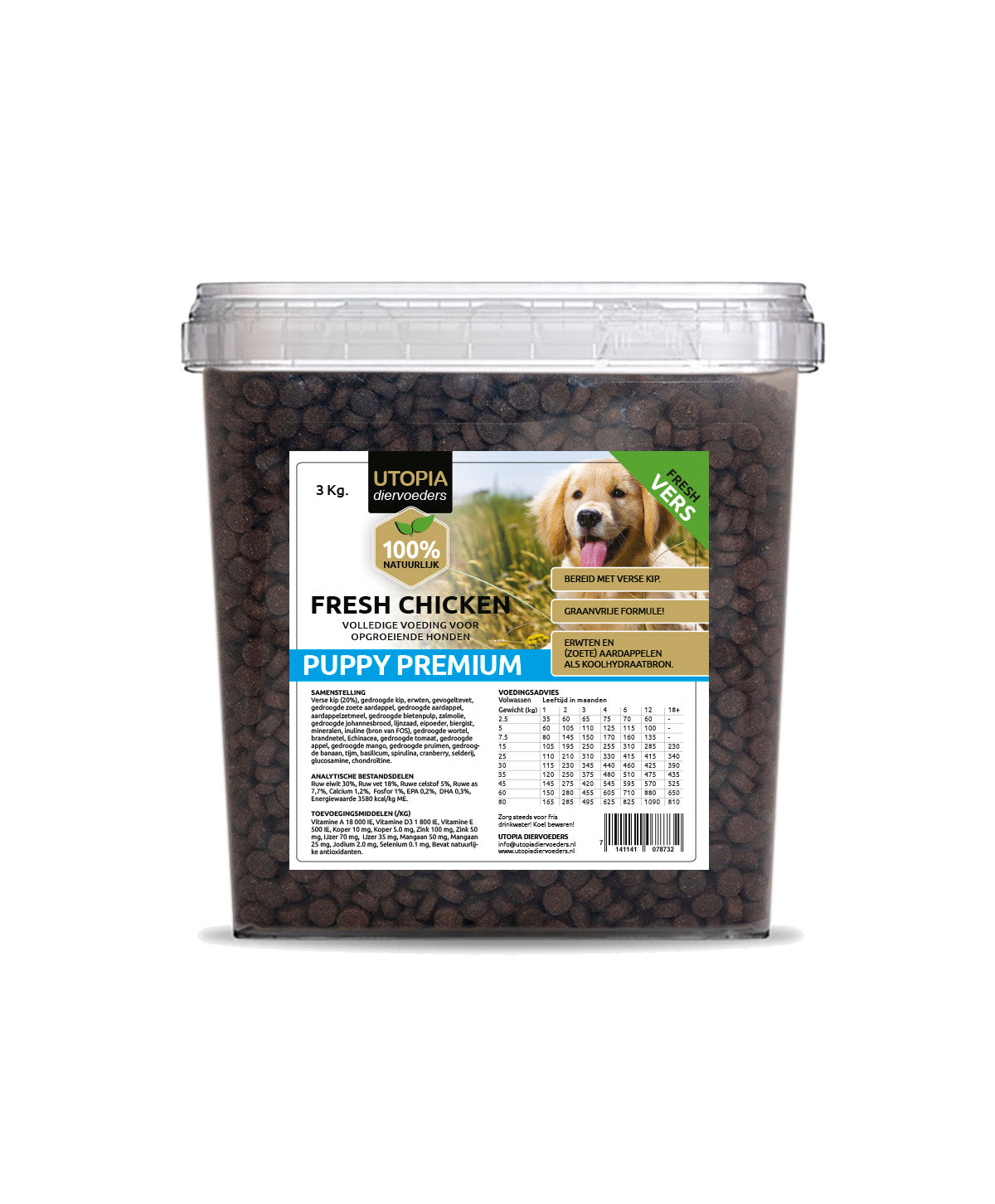 fresh chicken puppy premium 3 kg