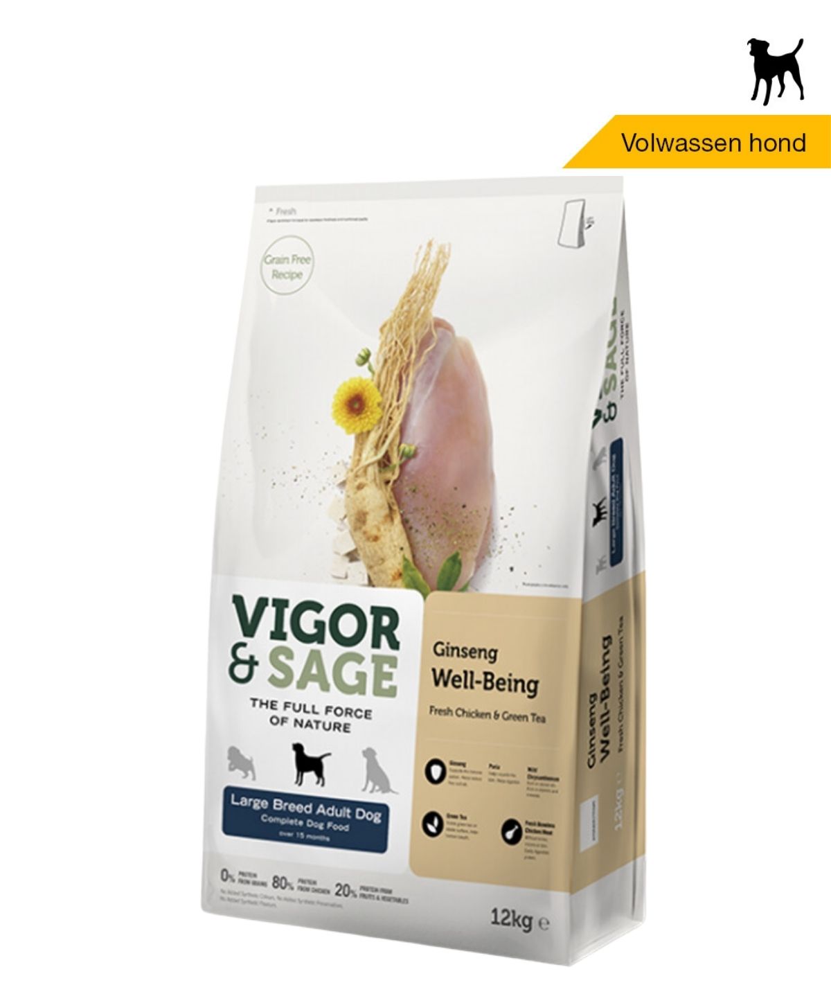 Vigor & Sage Ginseng Well Being - Large breed adult