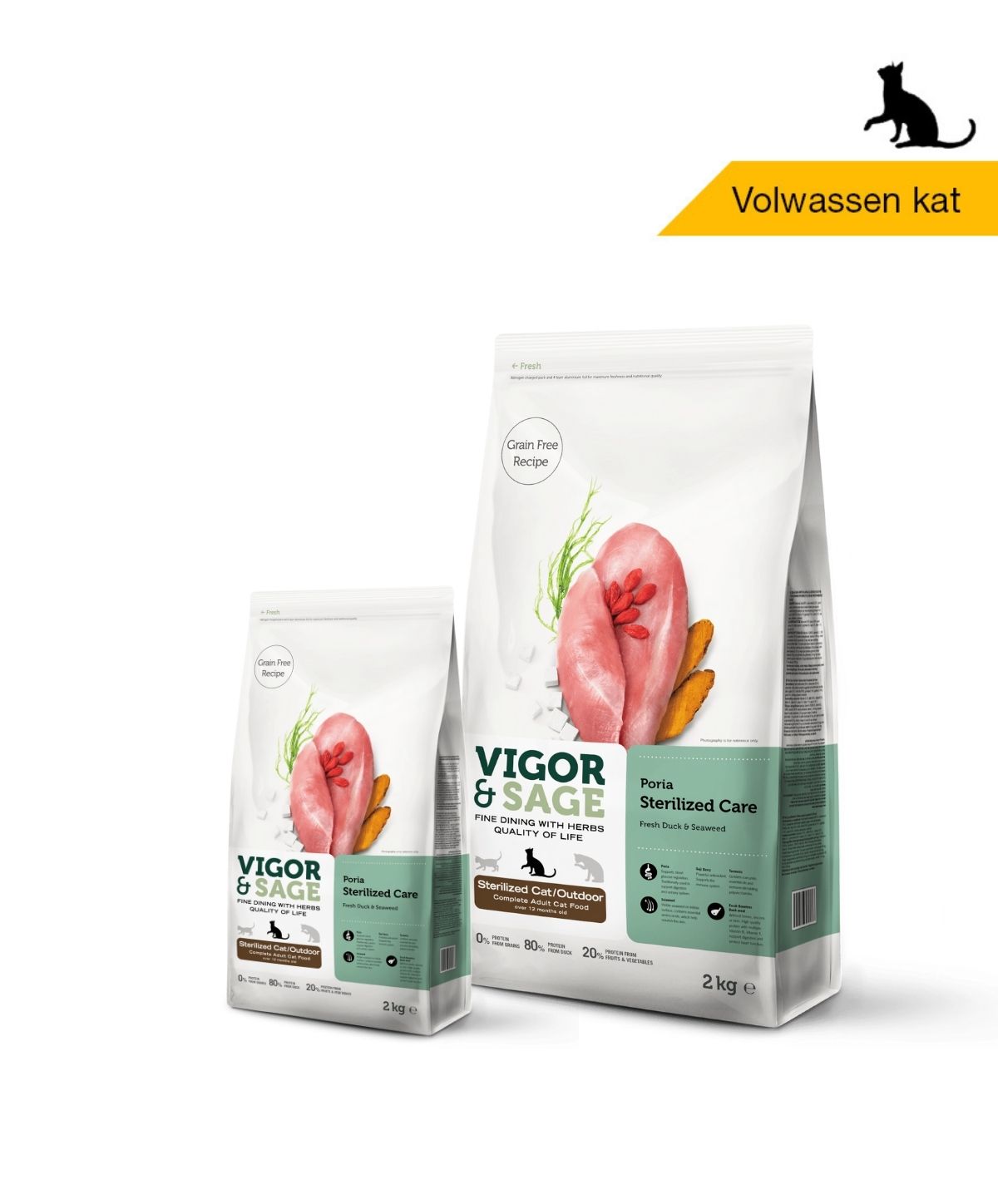Vigor & Sage Poria Sterilised Care - Outdoor adult
